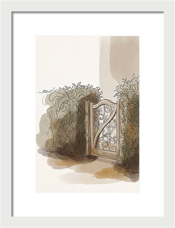 Secret Garden Gate Hidden In Dense Hedge