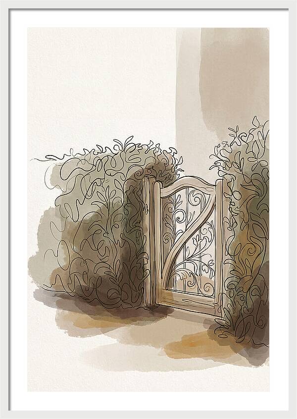 Secret Garden Gate Hidden In Dense Hedge