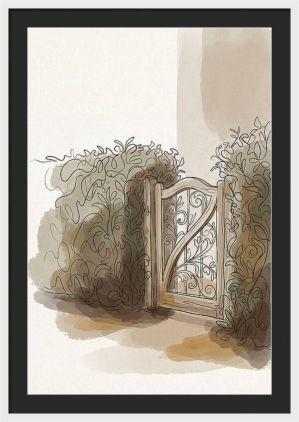 Secret Garden Gate Hidden In Dense Hedge