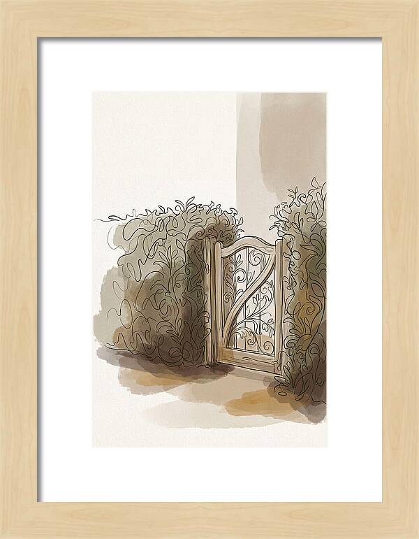 Secret Garden Gate Hidden In Dense Hedge