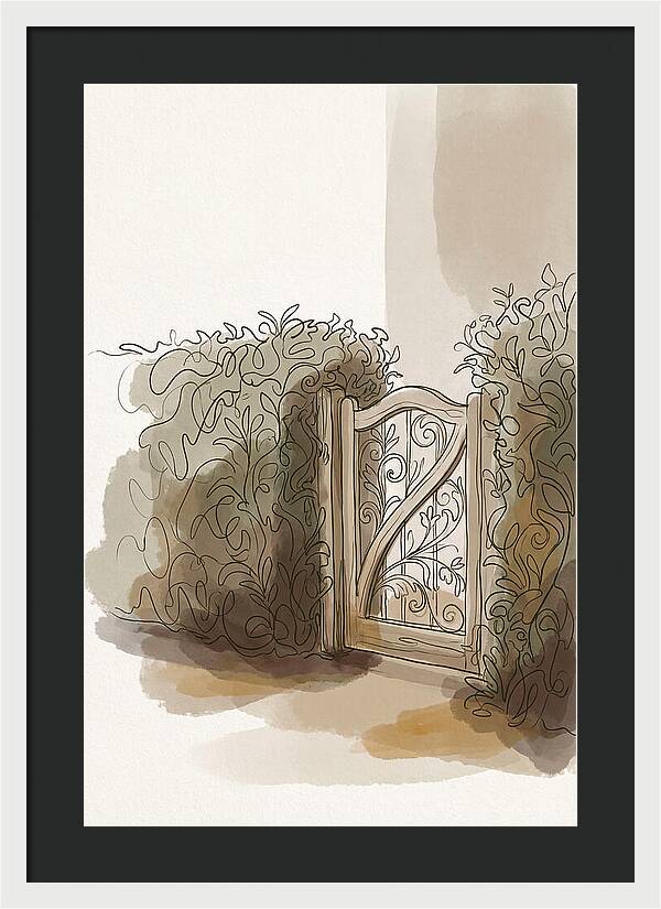 Secret Garden Gate Hidden In Dense Hedge