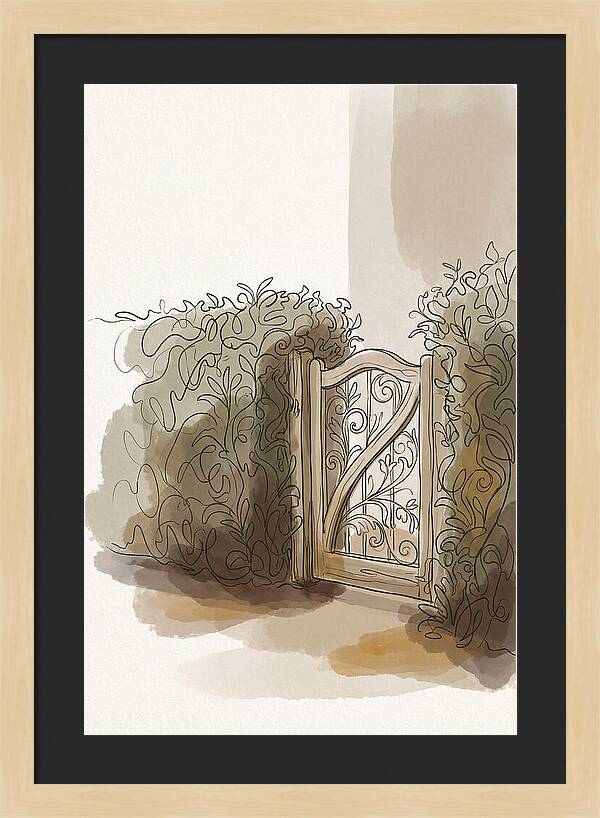 Secret Garden Gate Hidden In Dense Hedge