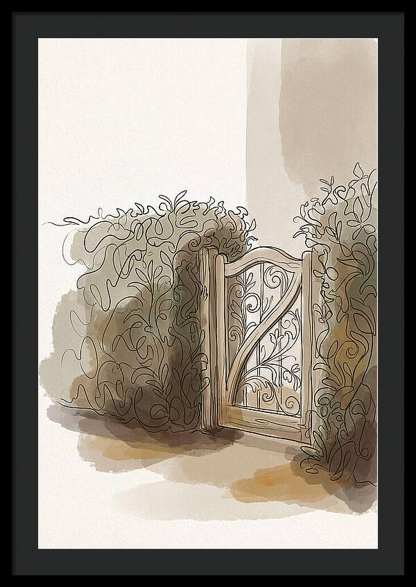 Secret Garden Gate Hidden In Dense Hedge