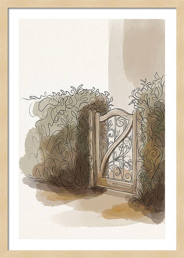 Secret Garden Gate Hidden In Dense Hedge