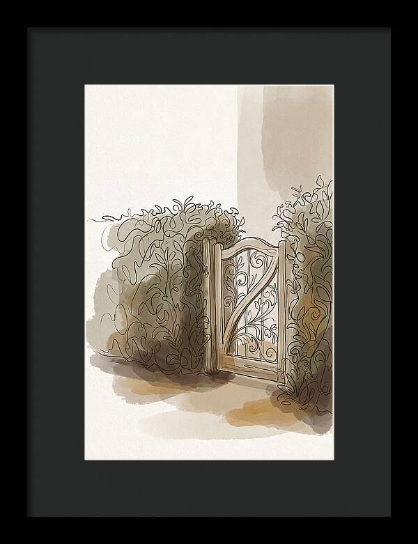 Secret Garden Gate Hidden In Dense Hedge