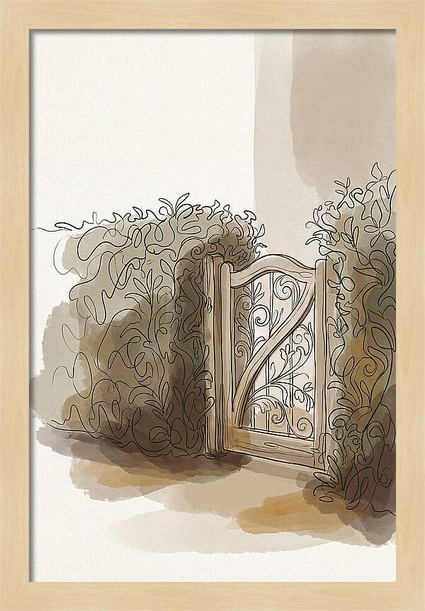 Secret Garden Gate Hidden In Dense Hedge