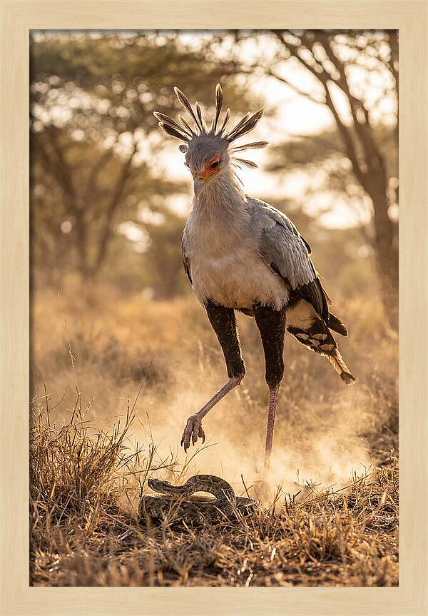 Secretary Bird In Action