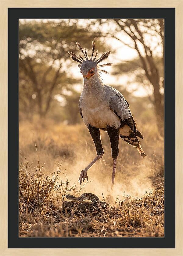 Secretary Bird In Action