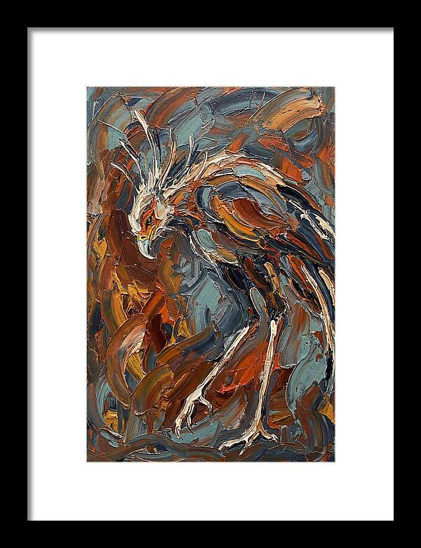 Secretary Bird In Bold Colors