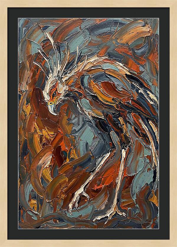 Secretary Bird In Bold Colors