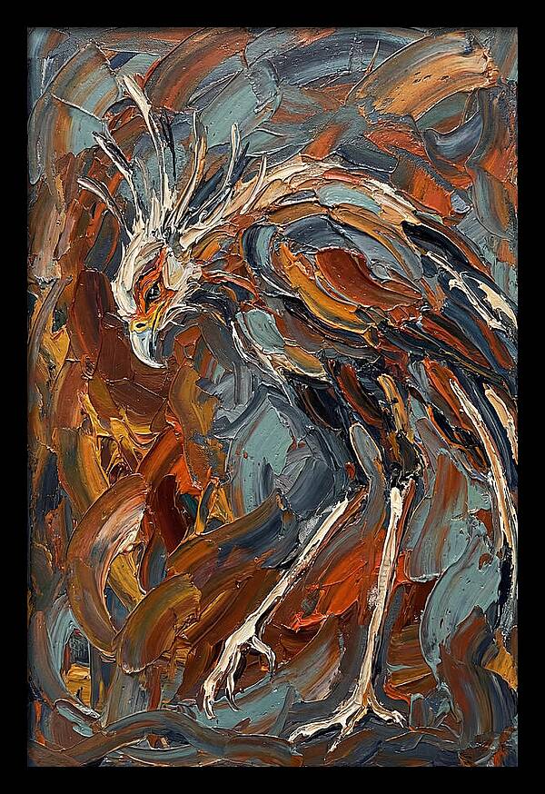 Secretary Bird In Bold Colors