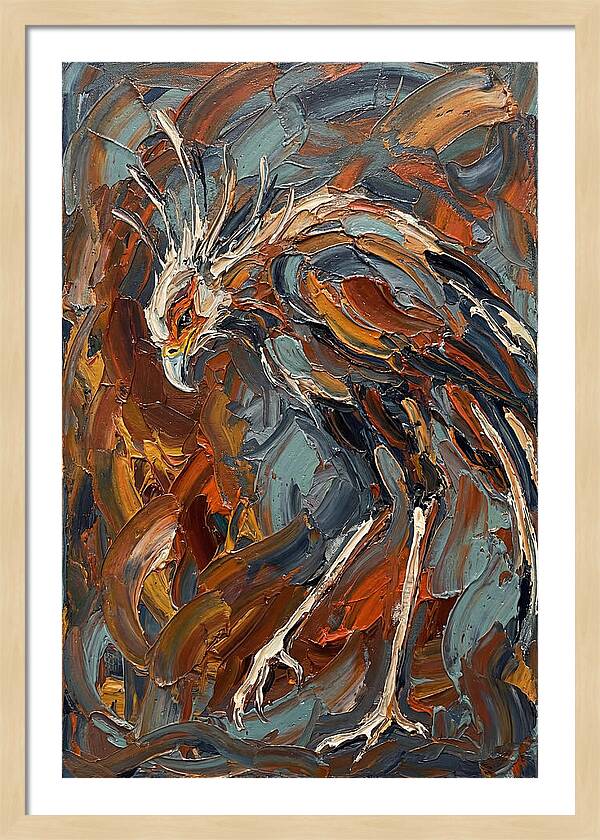 Secretary Bird In Bold Colors