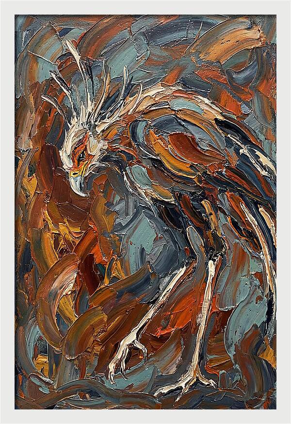 Secretary Bird In Bold Colors