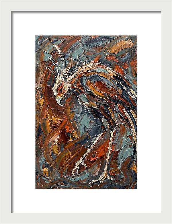 Secretary Bird In Bold Colors