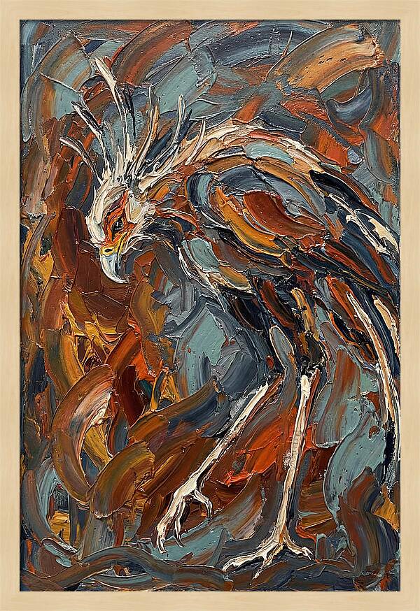 Secretary Bird In Bold Colors
