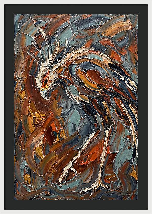 Secretary Bird In Bold Colors
