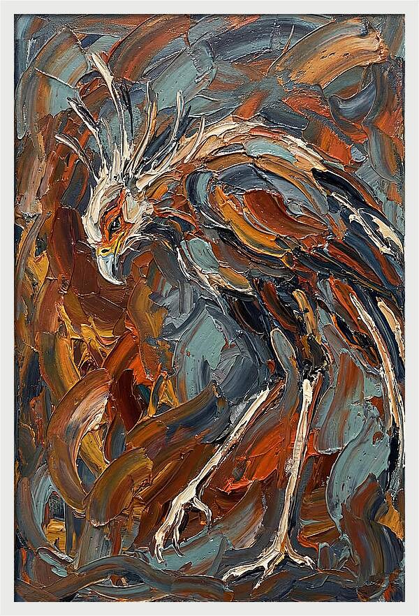 Secretary Bird In Bold Colors