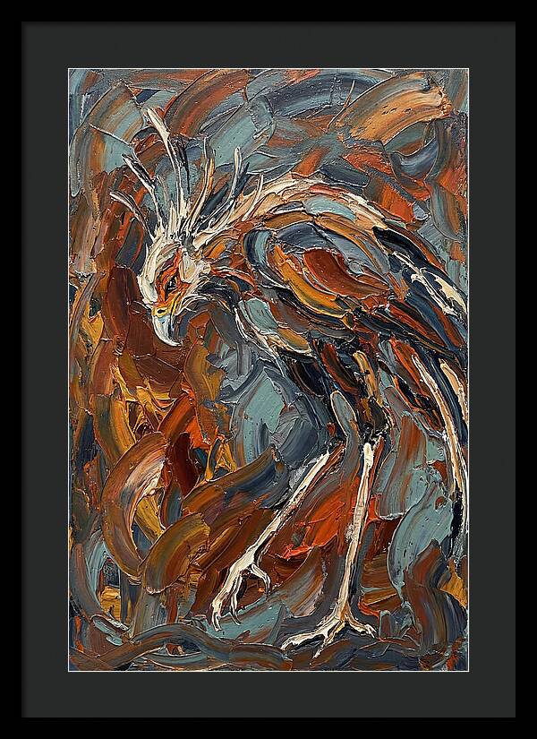 Secretary Bird In Bold Colors