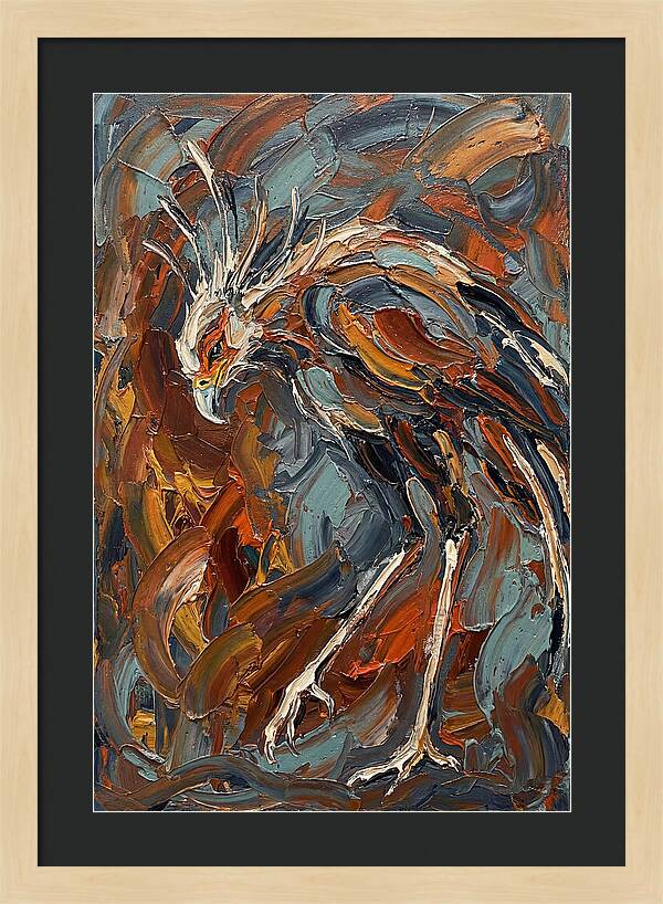 Secretary Bird In Bold Colors