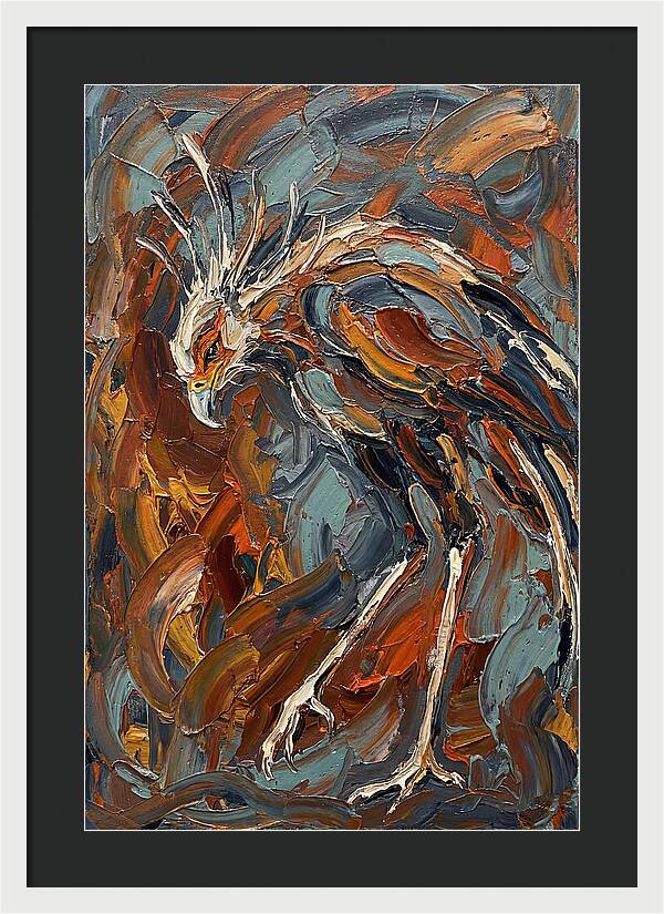 Secretary Bird In Bold Colors