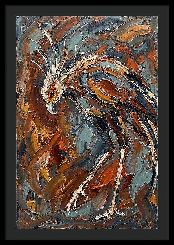 Secretary Bird In Bold Colors