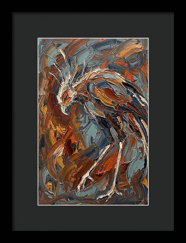 Secretary Bird In Bold Colors