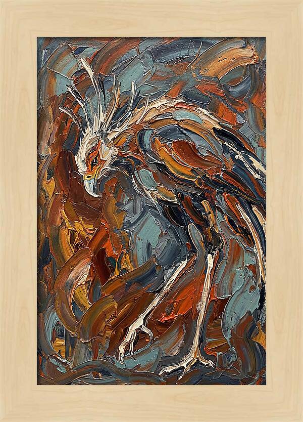 Secretary Bird In Bold Colors