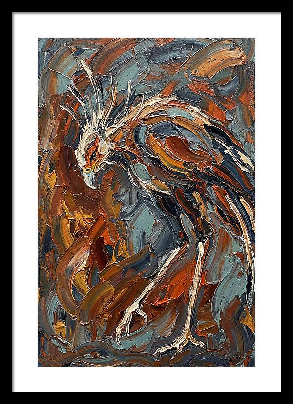 Secretary Bird In Bold Colors