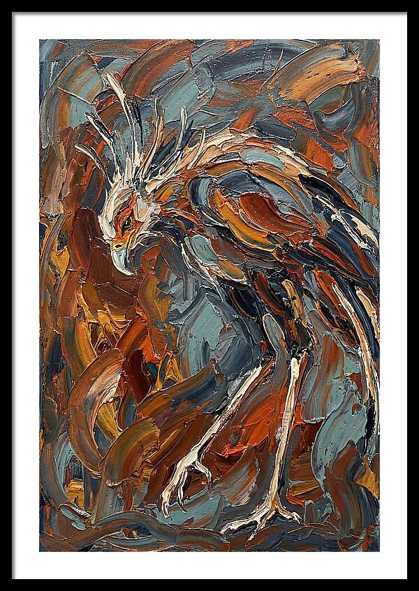 Secretary Bird In Bold Colors