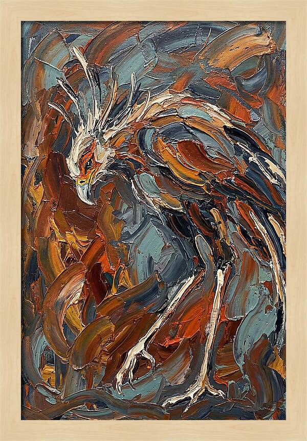 Secretary Bird In Bold Colors
