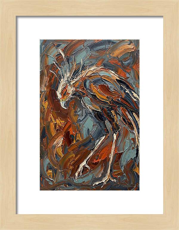 Secretary Bird In Bold Colors