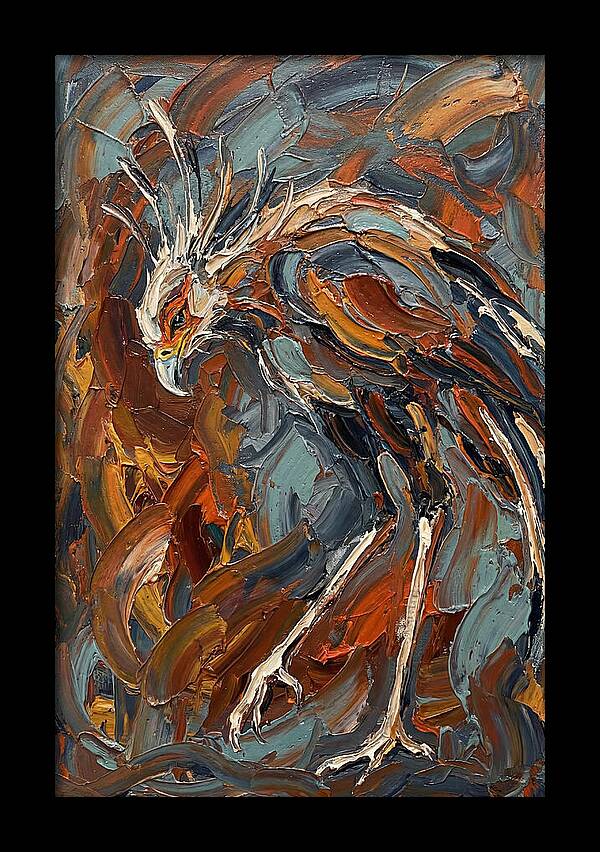 Secretary Bird In Bold Colors