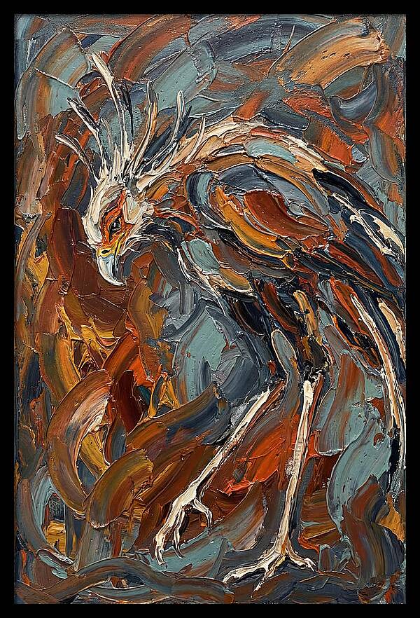 Secretary Bird In Bold Colors
