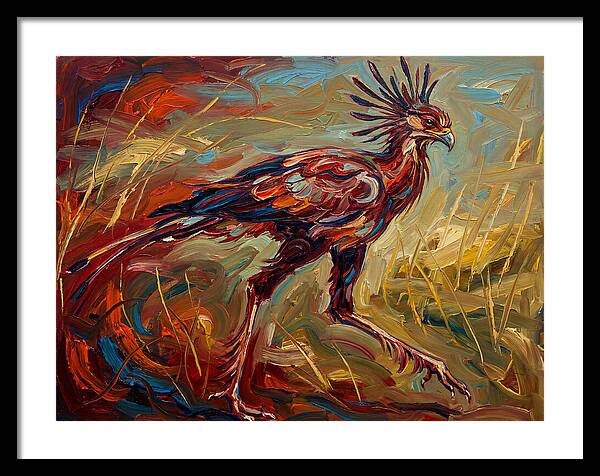 Secretary Bird In Expressionist Style