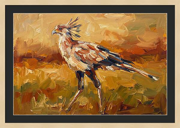Secretary Bird In Motion