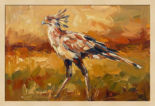 Secretary Bird In Motion