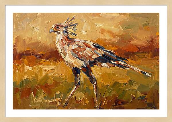 Secretary Bird In Motion