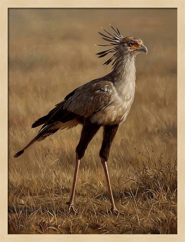 Secretary Bird In Realistic Detail