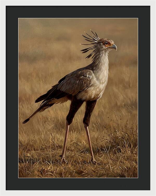 Secretary Bird In Realistic Detail