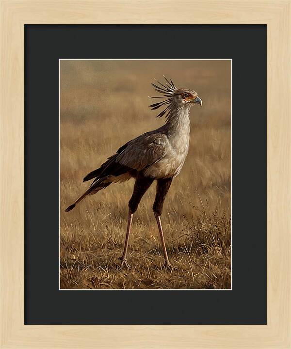Secretary Bird In Realistic Detail