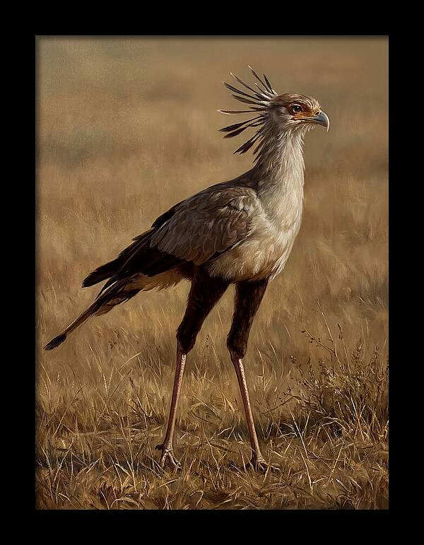 Secretary Bird In Realistic Detail