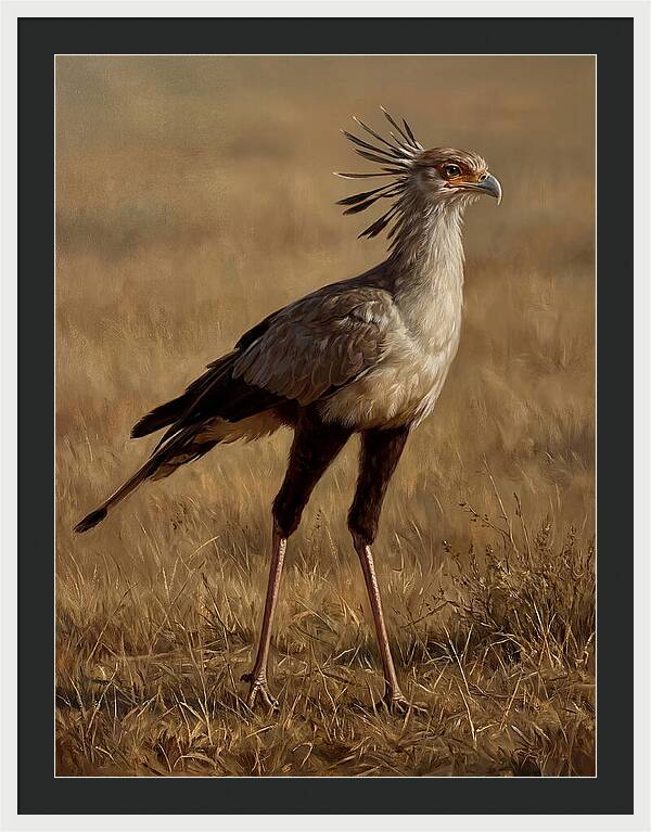 Secretary Bird In Realistic Detail
