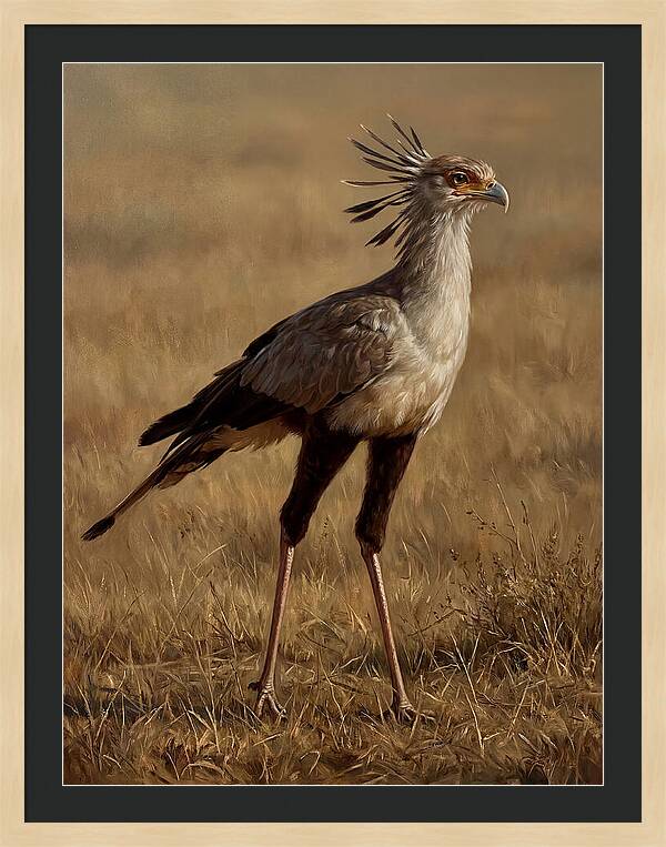 Secretary Bird In Realistic Detail