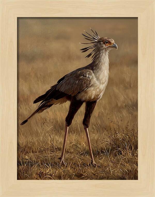 Secretary Bird In Realistic Detail