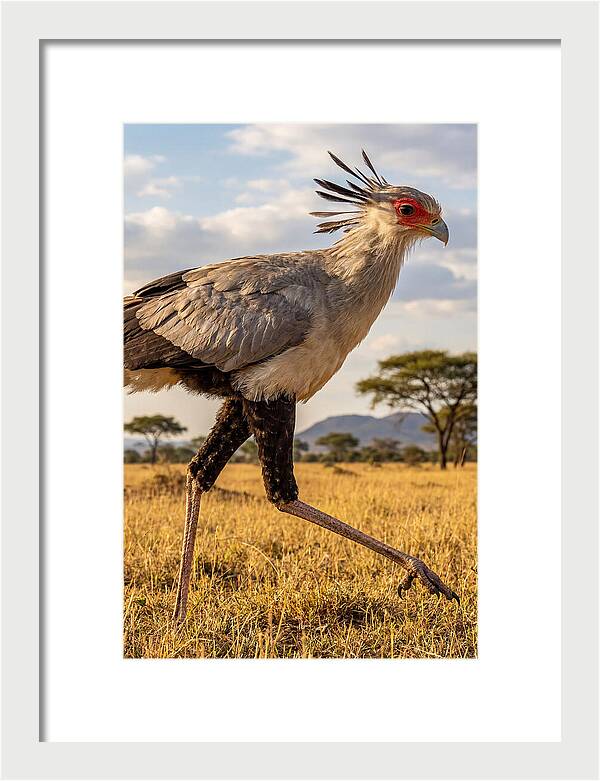 Secretary Bird Striding
