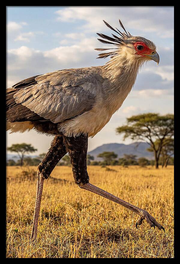 Secretary Bird Striding