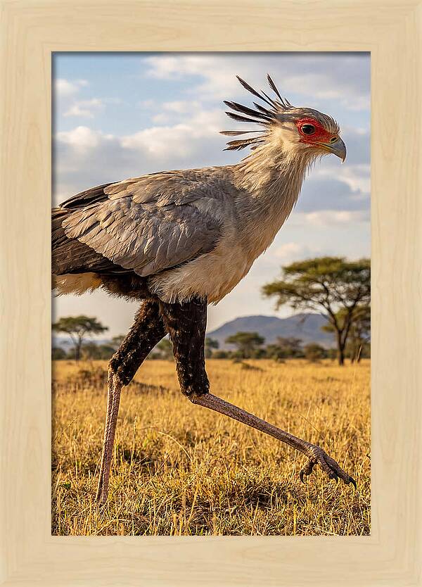 Secretary Bird Striding