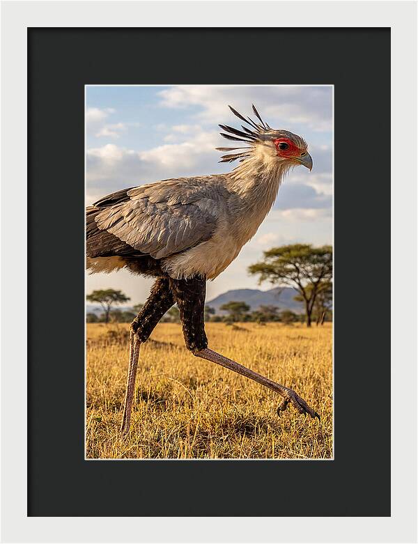 Secretary Bird Striding