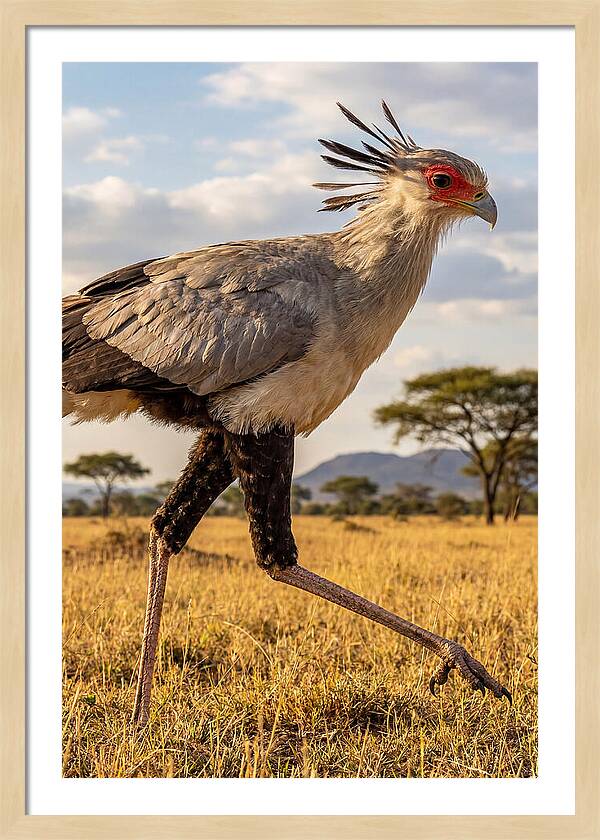 Secretary Bird Striding