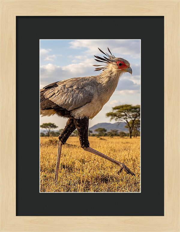Secretary Bird Striding